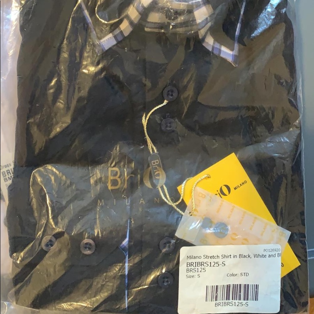Men’s black Brio Milano dress shirt